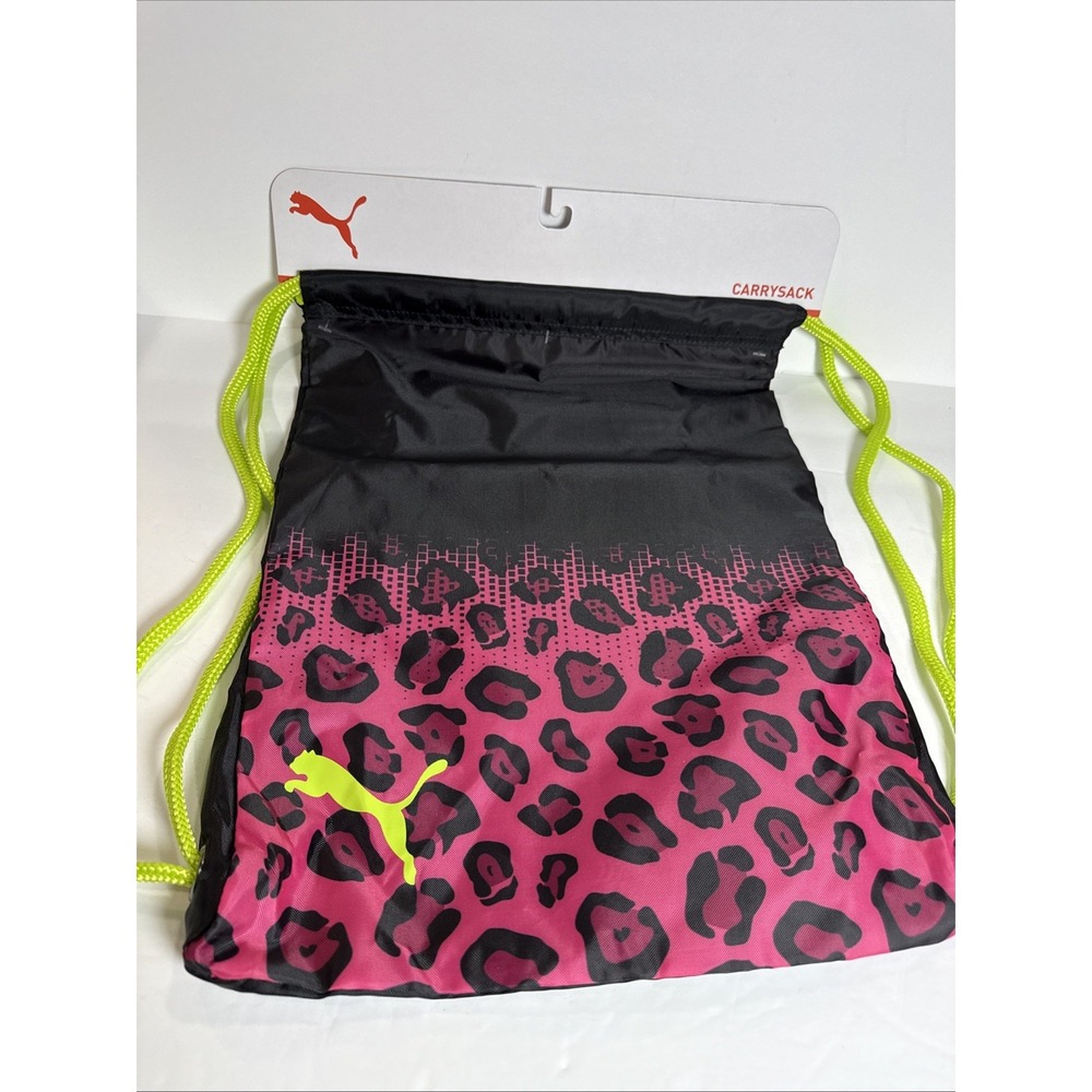 Puma neon jungle 2.0‎ carry sack new with tags hot pink cheetah print